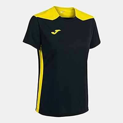 Afbeelding van Joma Championship VI Shirt Korte Mouw Dames Zwart / Geel Maat: M