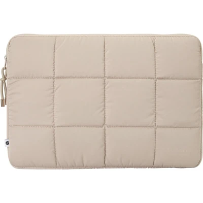 Afbeelding van Selencia Laptop Sleeve Laptophoes geschikt voor 16 inch / 16.2 15 15.6 15.3 Puffy Beige