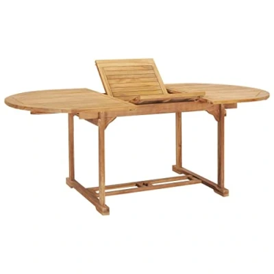 Afbeelding van Tuintafel verlengbaar 150 200x100x75 cm massief teakhout