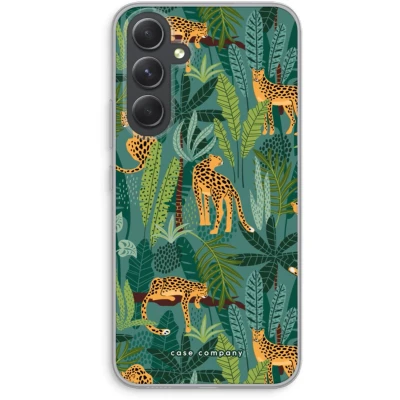 Afbeelding van Case Company® hoesje geschikt voor Samsung Galaxy A54 Luipaard 2 Soft Cover Telefoonhoesje Bescherming aan alle Kanten en Schermrand