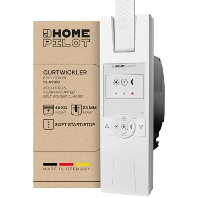 Afbeelding van HOMEPILOT 10132345 RolloTron classic Elektrische bandopwinder 23 mm Trekkracht (max.) 45 kg Inbouw (in muur)