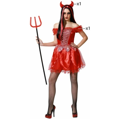 Afbeelding van Kostuums voor Volwassenen Demoness Rood Maat XS/S