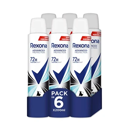 Afbeelding van REXONA Aqua Invisible Deodorant voor dames anti transpirant spray geavanceerde bescherming frisse en bloemige geur 72 uur (6 x 200 ml)