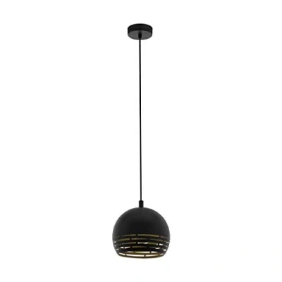 Afbeelding van EGLO Camastra Hanglamp E27 Ø 22,5 cm Zwart/Goud
