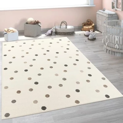 Afbeelding van Paco Home Tapis Pour Enfant Chambre D&#039;Enfant Fille Garçon Différents Motifs Et Tailles, Dimension:120x160 cm, Couleur:Beige 3