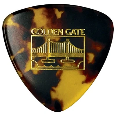Afbeelding van Golden Gate MP 10 plectrums plat schildpad driehoek groot 12 stuks