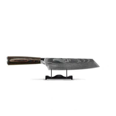 Afbeelding van Japans kiritsuke mes damascus print