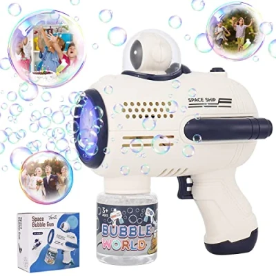 Afbeelding van GuKKK Automatisch bellenblaaspistool met 69 gaten voor kinderen en volwassenen (blauw)