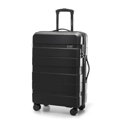 Image de WITTCHEN COMODO Line Valise de taille moyenne Rigide Légere Trolley en ABS Valises Soute à 4 roulettes Serrure TSA Noir