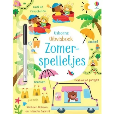 Afbeelding van Uitgeverij usborne uitwisboek zomerspelletjes