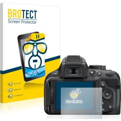 Afbeelding van BROTECT Screenprotector voor Nikon D5200 Folie Beschermfolie transparant (2 Stuks)