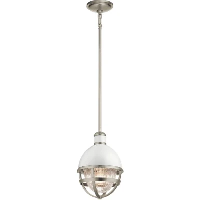Afbeelding van Kichler LED Pendelarmatuur Tollis 1X E27 Max 40W Dimbaar Brushed Nickel &amp; White