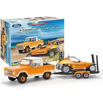 Afbeelding van 1:25 Revell 17228 Ford Bronco Half Cab Sandman II Car Plastic Modelbouwpakket