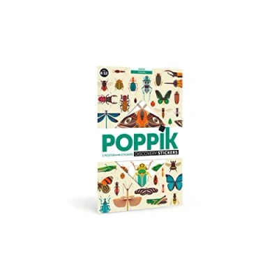Afbeelding van POPPIK 1841225 Poster Interactieve insectensticker met stickers, meertalig insectenposter, voor kinderen vanaf 6 jaar, 68 x 100 cm