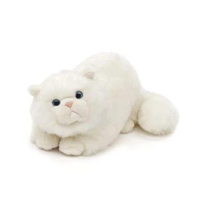 Afbeelding van Uni Toys Witte Perzische kat, liggend 31 cm (lengte) pluche kat dier