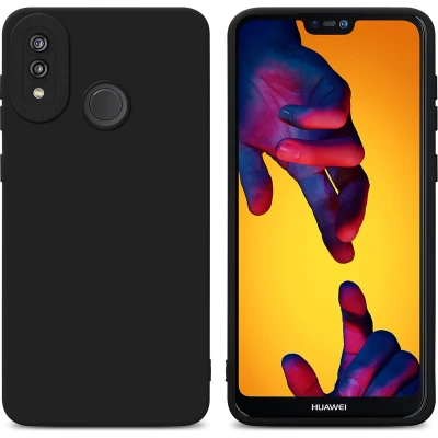 Afbeelding van Cadorabo Hoesje geschikt voor Huawei P20 LITE 2018 / NOVA 3E in Fluid ZWART Beschermhoes gemaakt van flexibel TPU silicone Cover Case