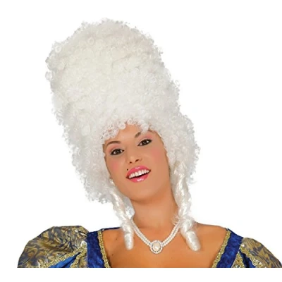 Afbeelding van Fiestas Guirca Witte pruik Carnaval accessoires Pruiken