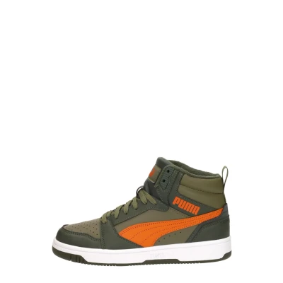 Afbeelding van PUMA Rebound V6 Mid WTR Jr Unisex Sneakers Dark Olive Maple Syrup Maat 38