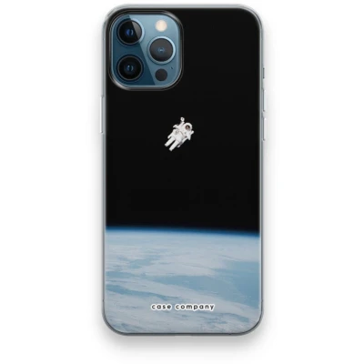Afbeelding van Case Company® hoesje geschikt voor iPhone 12 Pro Alone in Space Soft Cover Telefoonhoesje Bescherming aan alle Kanten en Schermrand