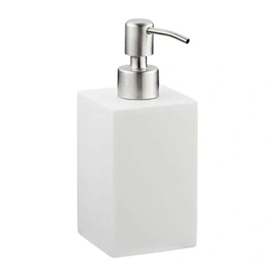 Afbeelding van Relaxdays zeeppompje aanrecht zeepdispenser vierkant handzeeppompje 300 ml pompje wit