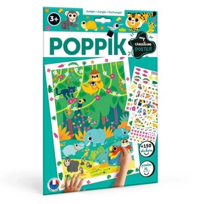 Image de Jeu créatif Poppik La Jungle avec 150 Stickers