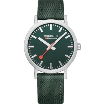 Afbeelding van Mondaine M660.30360.60SBF Horloge Textiel Groen 40mm