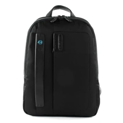 Afbeelding van PIQUADRO Laptop Rugzak met laptopvak P16 Computer Backpack Chevron / Nero Zwart