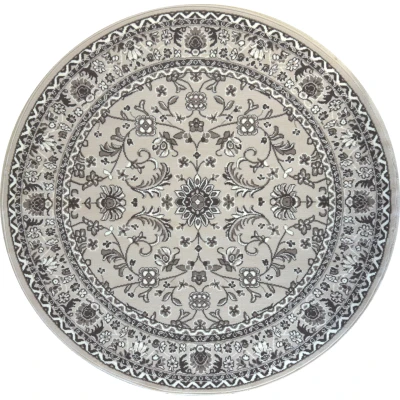Afbeelding van Nain Klassiek Laagpolig Oosters Vintage Vloerkleed Tapijt Creme rond Polypropyleen 240 cm