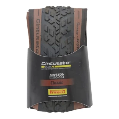 Afbeelding van Pirelli Cinturato Mixed Tubeless 650B x 50 Gravel Band Bruin,Zwart