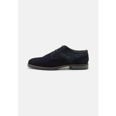 Afbeelding van bugatti Buller Comfort Veterschoenen, Heren, Maat: 40, Dark blue Veloursleer