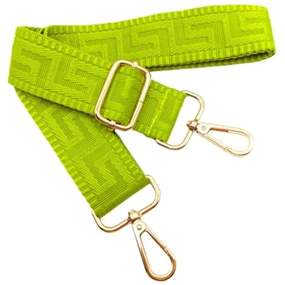 Afbeelding van Kleurrijke verstelbare schouderriem voor dames, geelgroen, 80 130 cm, tasriem met gouden karabijnhaak, duurzaam schoudertas, gitaar, moderne tassen, accessoires, 3,8 1311