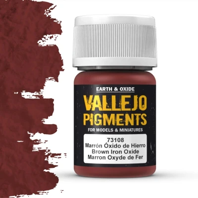 Afbeelding van Vallejo Pigment Brown Iron Oxide 35ml 73108