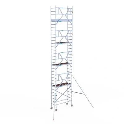 Afbeelding van Gevelvrije rolsteiger 0.75x1.90x10.20m werkhoogte &quot;lichtgewicht platformen&quot;