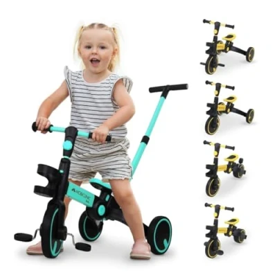 Image de Mobiclinic® Kids, Tricycle 5 en 1, Chase, Évolutif, De 1,5 à ans, Guidon et Siège réglables, Ultraléger 3,3 kg, Montage Facile, Roues Anti Crevaison, Jusqu&#039;à 25 Porte Bouteille