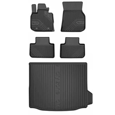 Afbeelding van MOTOS Rubberen automatten en kofferbakmat set voor BMW X3 G01 sinds 2017. Verbeter je reiscomfort met 3D antislip automat vloermatten alle weersomstandigheden, pro