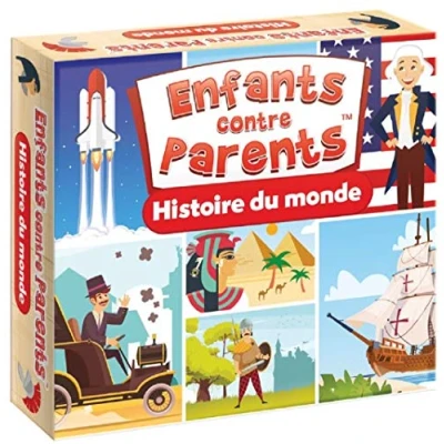 Afbeelding van KANGUR Bordspel Geschiedenis van de Familiewereld Bordspellen voor Kinderen Quiz Tegen Ouders 7+