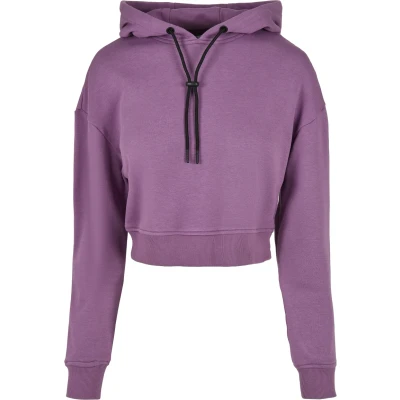 Afbeelding van Urban Classics Ladies Short Terry Hoody Hoodie, Dames, Maat: 5XL, Duskviolet