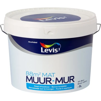 Afbeelding van Levis Muurverf Mat Wit 8L