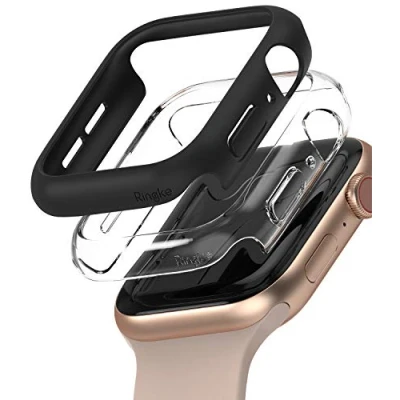 Afbeelding van Ringke Slim (2P) Hoesje Geschikt voor Apple Watch 40MM Extra Dun Zwart (2 Pack)