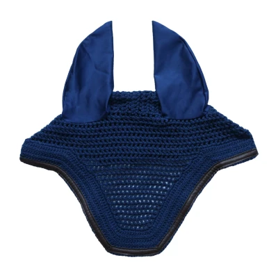 Image de Kentucky Bonnet Anti Mouches Wellington Leather Bleu foncé Poney