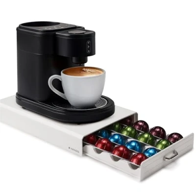 Afbeelding van Navaris koffiecups houder compatibel met Vertuo cups Capsulehouder voor Koffie Ook grotere capsules accessoires Crème