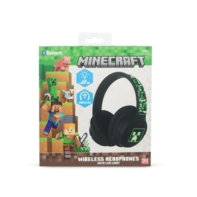 Afbeelding van Minecraft bluetooth koptelefoon led lights design microfoon 50 uur speeltijd verstelbaar