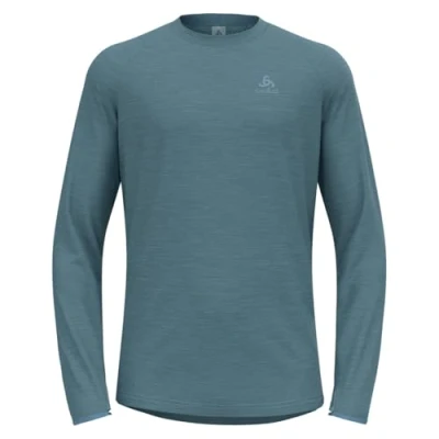Afbeelding van Odlo Laufshirt voor heren, lange mouwen, essentieel, thermisch, sportshirt, middenlaag, fitnessshirt heren