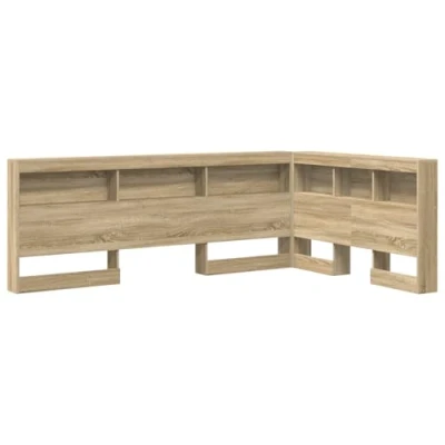 Afbeelding van vidaXL Opberghoofdbord met plank hoofdeinde opslag Sonoma eiken 120 cm Bewerkt hout
