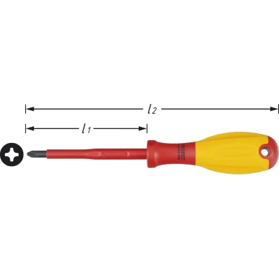 Afbeelding van HAZET 810VDE PH2 Elektronica Kruiskop schroevendraaier PH 2 Koplengte: 100 mm