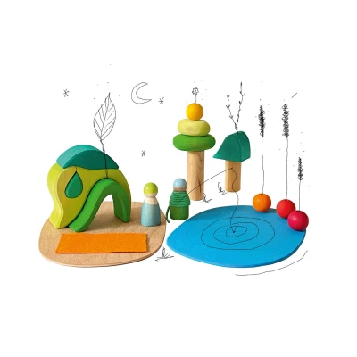 Afbeelding van Grimm&#039;s Speelset small world in het bos