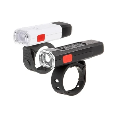 Afbeelding van Ikzi Goodnight Twin Fietsverlichtingsset Led USB Oplaadbaar Zwart