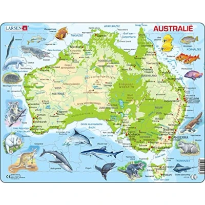 Afbeelding van Larsen Legpuzzel Maxi Australië Junior Karton 64 Stukjes