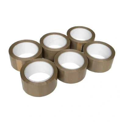 Afbeelding van Vibac PVC tape 48mm X 66mtr. Bruin. 6 Rollen. Bruin (6 Rollen)