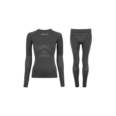 Afbeelding van Snocks Damen Thermo SET Hemd, Dames, Maat: Large, Grau